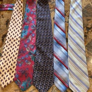 Lot Of 15 Random Mens Neck Ties Assorted Bundle Mix
